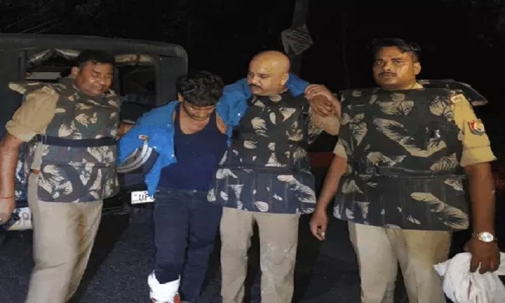 लखनऊ पुलिस ने इतिहासखोर बदमाश का एनकाउंटर कर गिरफ्तार किया