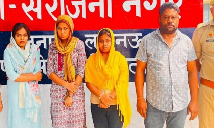 लखनऊ में फर्जी कॉल सेंटर का भंडाफोड़. नौ ठग गिरफ्तार