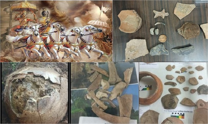महाभारत काल का खजाना: मैनपुरी के किरथुआ खेड़ा में मिले 4000 साल पुराने ईंट, बर्तन, हड्डियां और मूर्तियों के टुकड़े